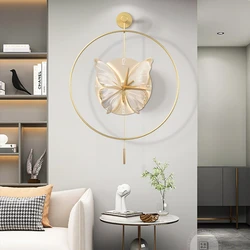 Simple Fashion Living Room Clock Creative Light Luxury Decoration Wall Clock Premium Butterfly Mute Wall Clock Home Decoration