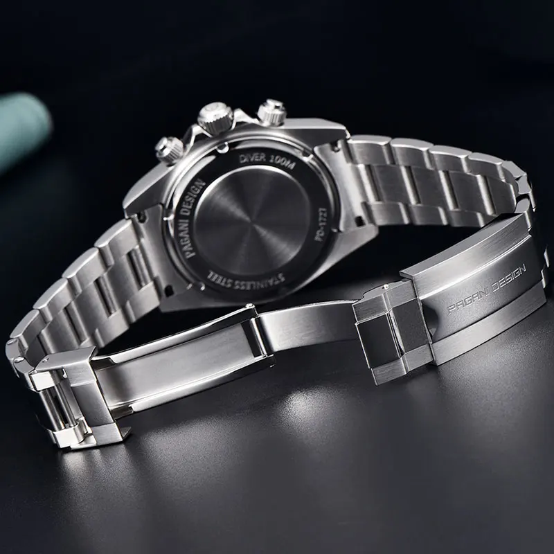 PAGANI DESIGN 2025 Nuovo orologio da uomo 40mm Multifunzionale VK63 Cronografo al quarzo Zaffiro Orologio da uomo impermeabile in acciaio inossidabile