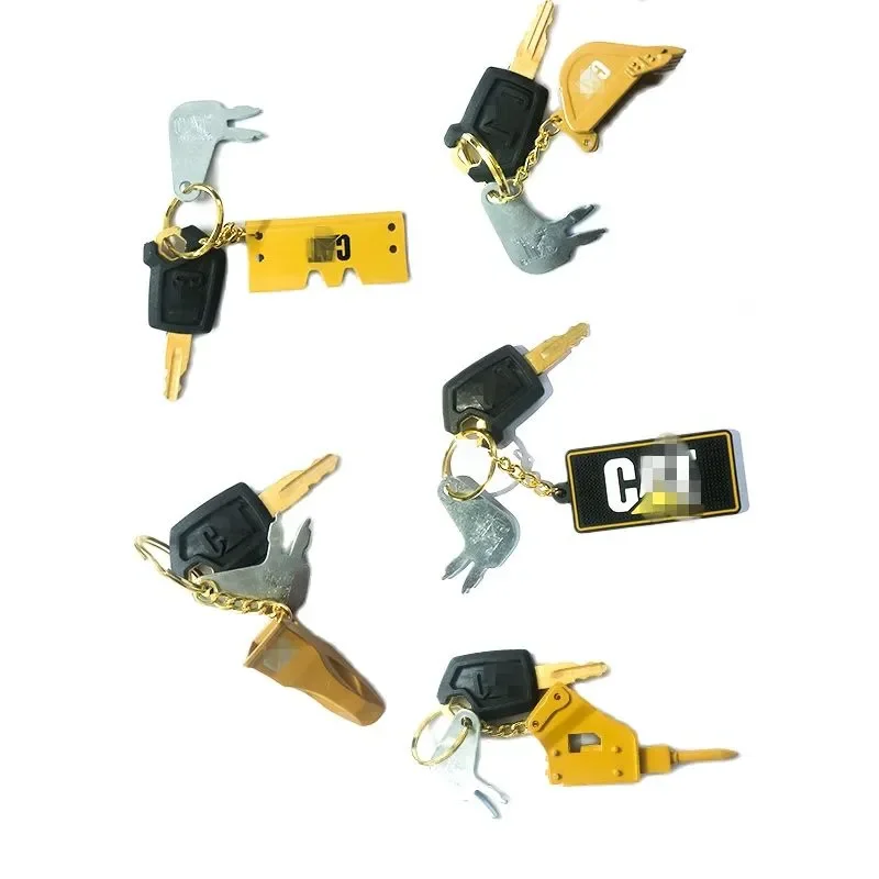 

Ignition Key With Bucket Key Chain For Caterpillar Excavator Heavy Equipment Keychain F0002 8H5306 5P8500