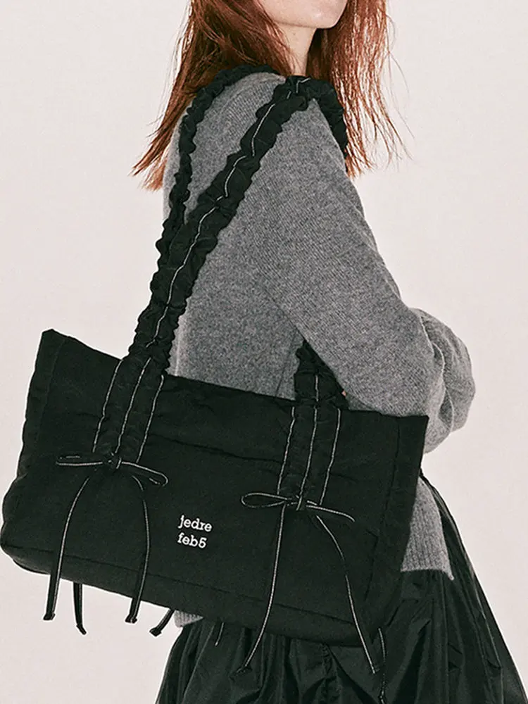 

Jedrefeb5 Folded Knot Tote oulder Bag New Sle Korean Faion Casual Use All-Match Handbag for Young Women