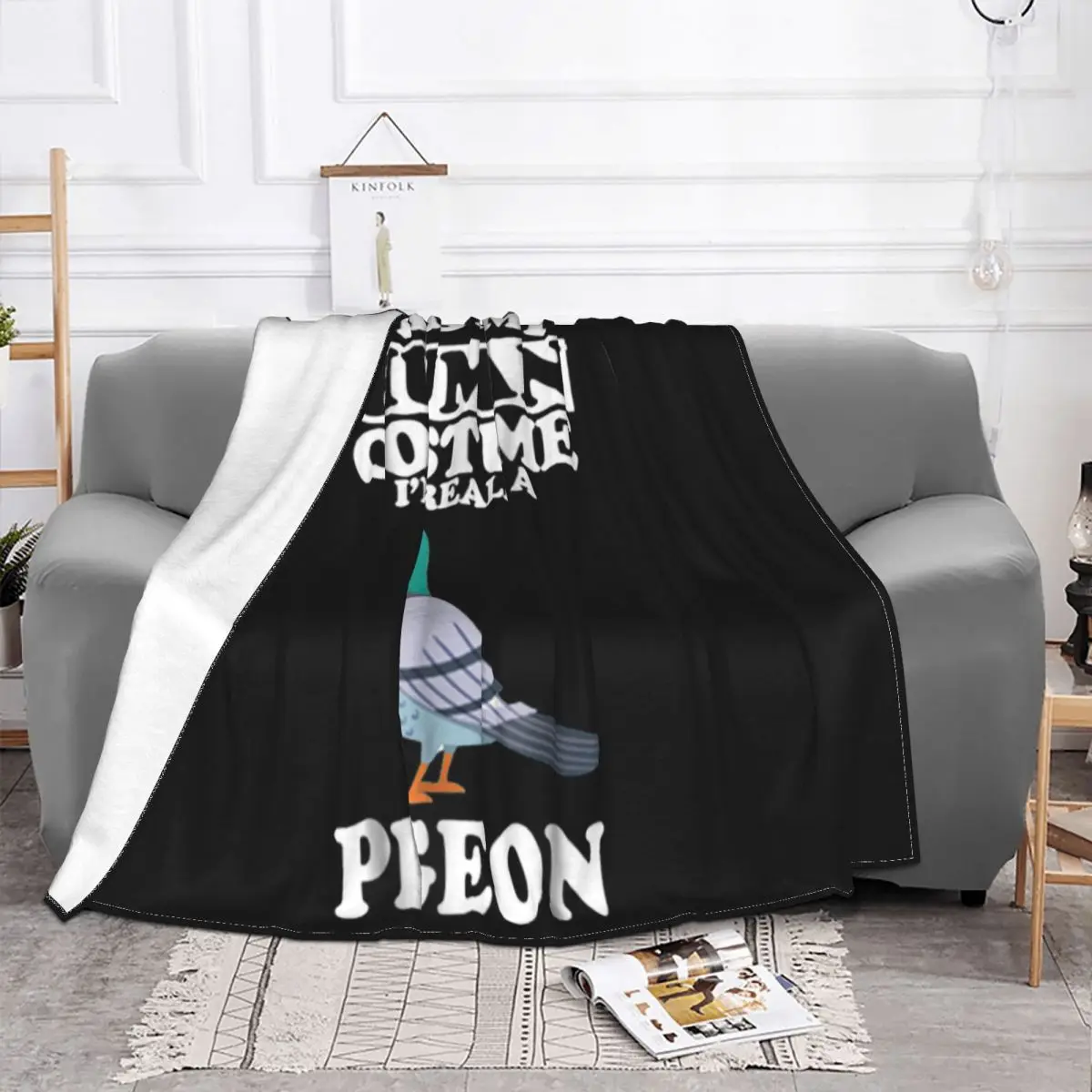 This Is My Human Costume Im Really A Pigeon T Interested Original Formal Game Family Printing Throw Blanket