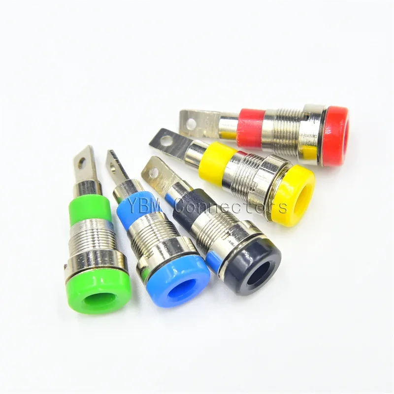 

2pcs 4MM Binding Post Banana Socket panel mount Test Probe connector Female Jack Socket Plug Wire Connector