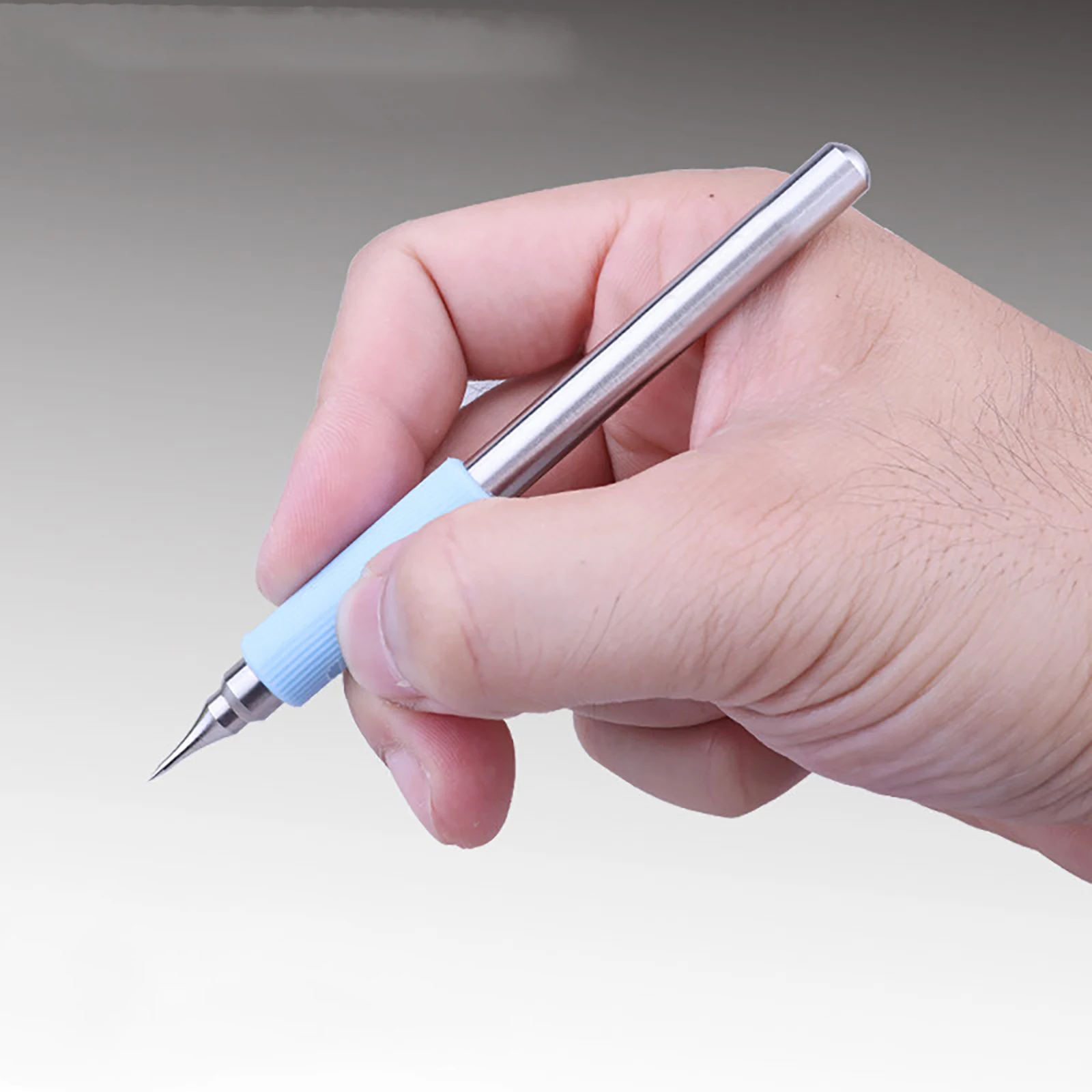 Высококачественный стальной инструмент для моделирования, военная модель, острая игольная ручка с гравировкой и шлифовальным камнем