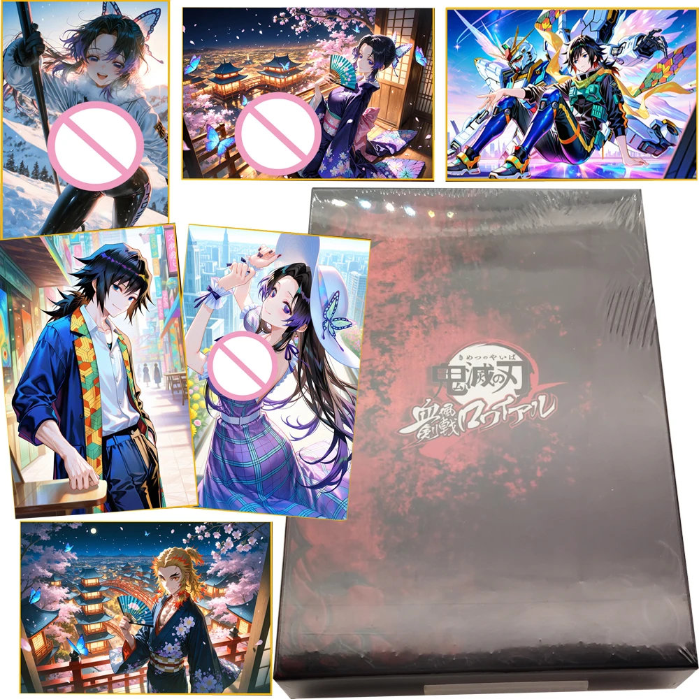 

Demon Slayer Japanese Anime Collection Cards Hot Blooded Characters Creative Exquisite Color Paper Card Christmas Toys Gifts