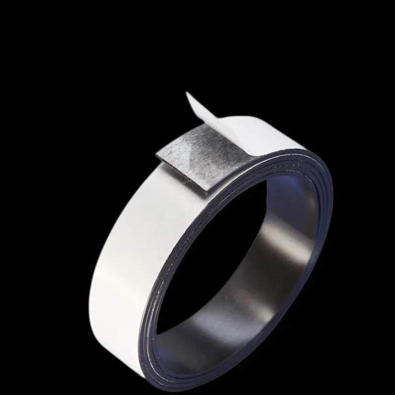 1 متر لتقوم بها بنفسك شريط مغناطيسي مرن قوي شريط مغناطيسي ذاتي اللصق شريط مغناطيسي مطاطي شريط ناعم شريط غراء خلفي قوي 39.37 بوصة