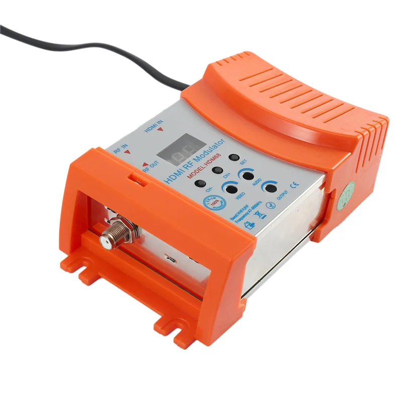 ABVO-4X nuevo modulador HDM68 modulador RF Digital convertidor AV a RF VHF UHF PAL/NTSC modulador portátil estándar enchufe de la UE