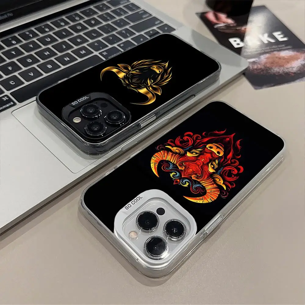 

Bull Head Phone Case for iPhone 17 16 15 14 13 12 11 X XR XS Air Pro Max Plus Black Colorful Silver Cover