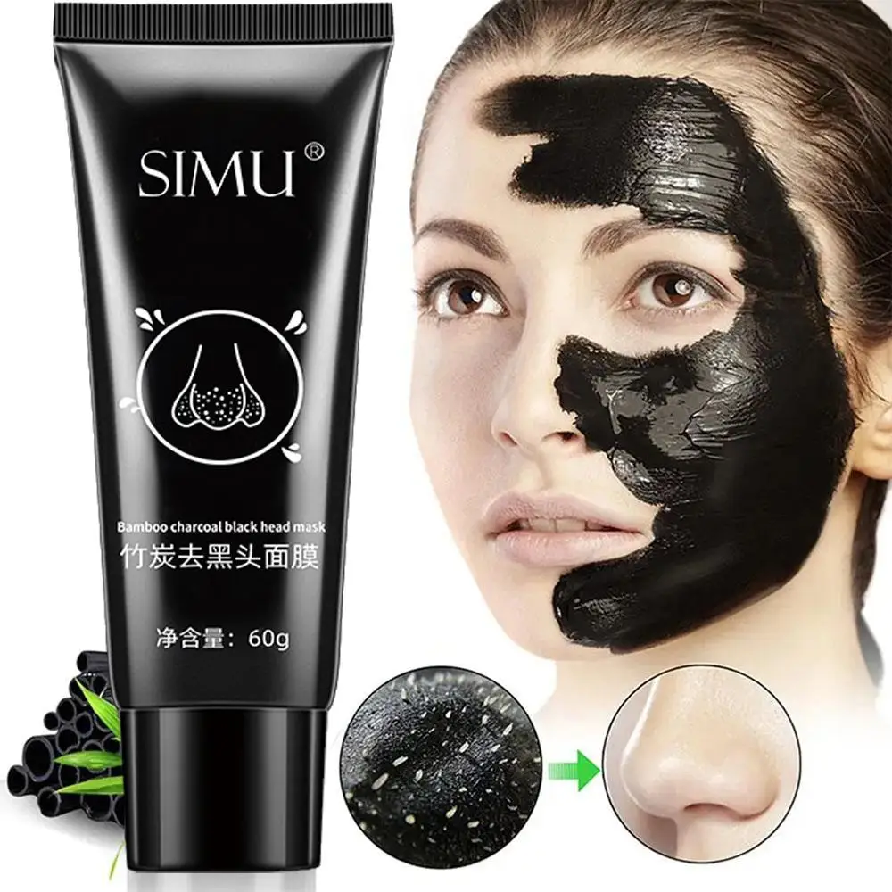 Bamboo Charcoal Blackhead Mud Mask - Oil Control Acne Removal Pore Cleansing and Shrinkage