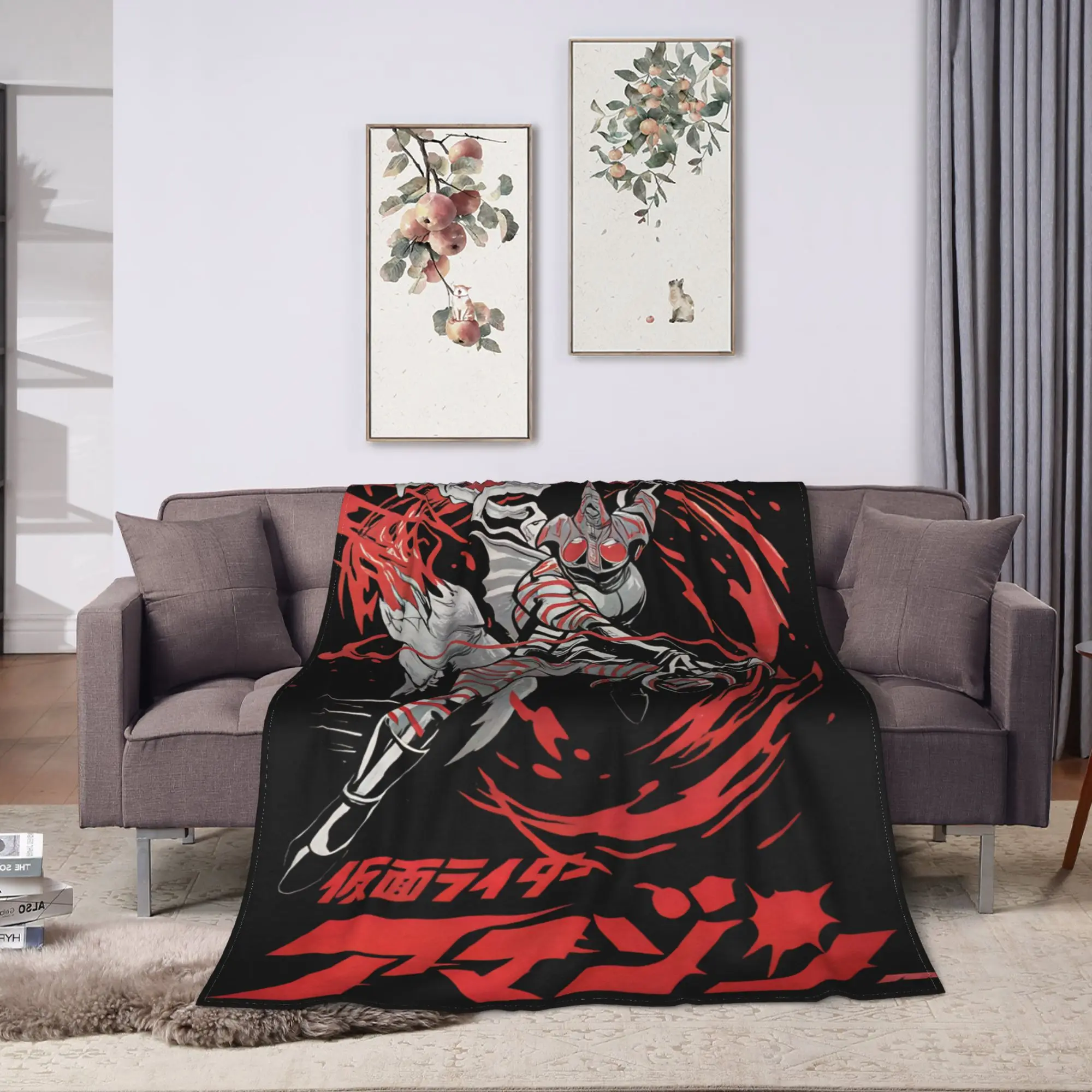 Kamen Riders Super Warm Blanket Zornow Students Plush Throw Blanket Funny Living Room Flannel Bedspread Sofa Bed Cover