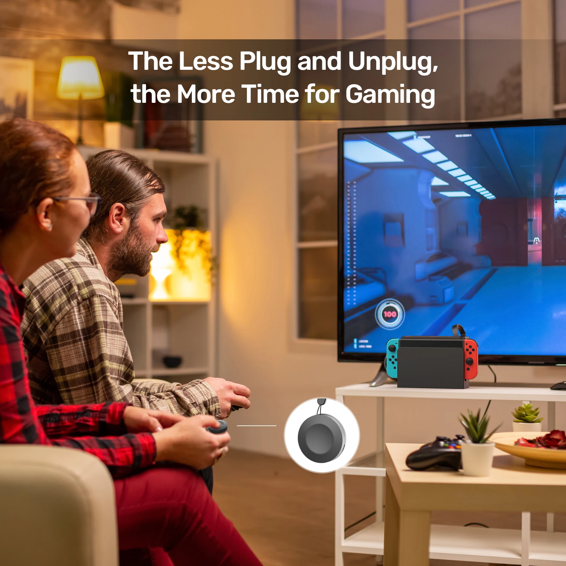 Alxum d1100b para nintendo switch leitor de cartão de jogo com controle remoto sem fio gamers acessórios plug & play alimentado por usb preto