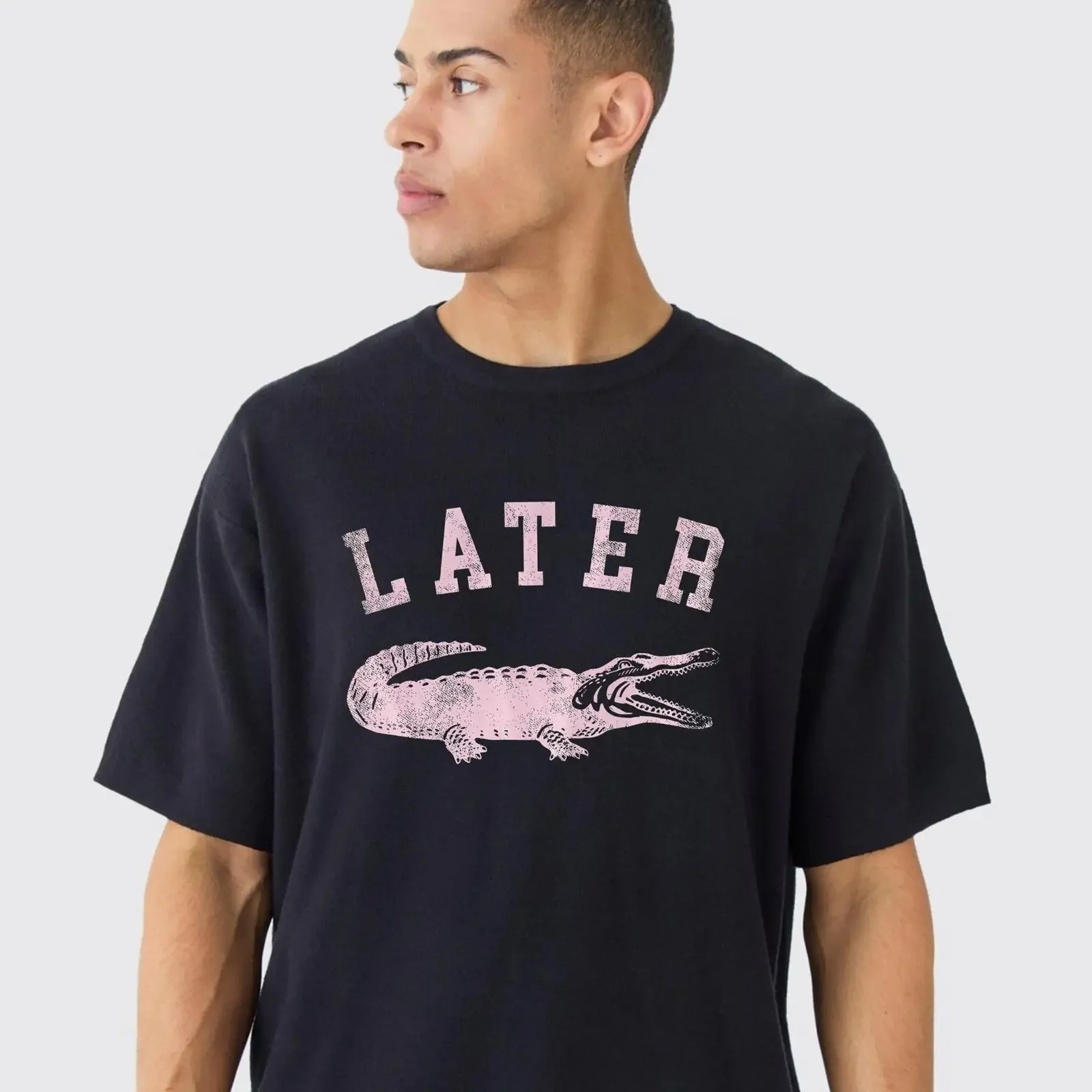 Funny Later Alligator T Shirt Vintage Style Crocodile 100 Cotton Novelty Top vintage Washed Breathable Top For Everyday Wear