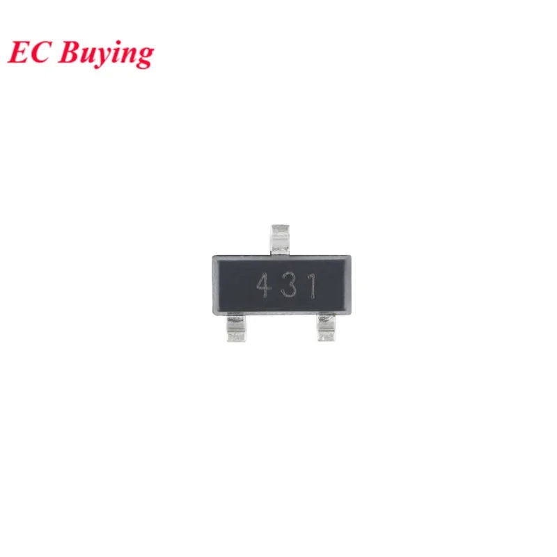 10pcs TL431G SOT-23 TL431 SOT23 Adjustable Precision Parallel Regulator Reference Voltage IC Chip