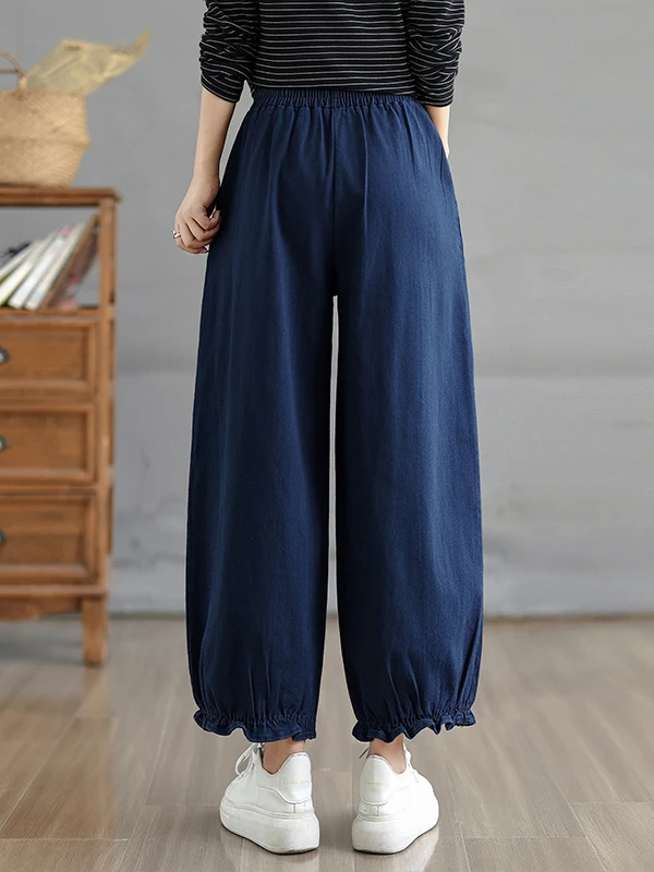 ファッショナブルなウェイドデニムパンツ、ハイウエストワイドレッグ、無地、スプライシング、バンジーコード、カジュアルルーズフィットジーンズ、プラスサイズ女性向け