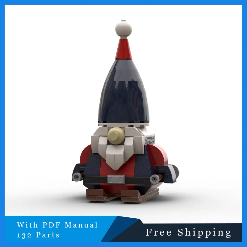 

132PCS Black Hat Christmas Dwarf Toy Brickheadz Modular MOC Building Block Model Children Christmas Education Set Birthday Gifts