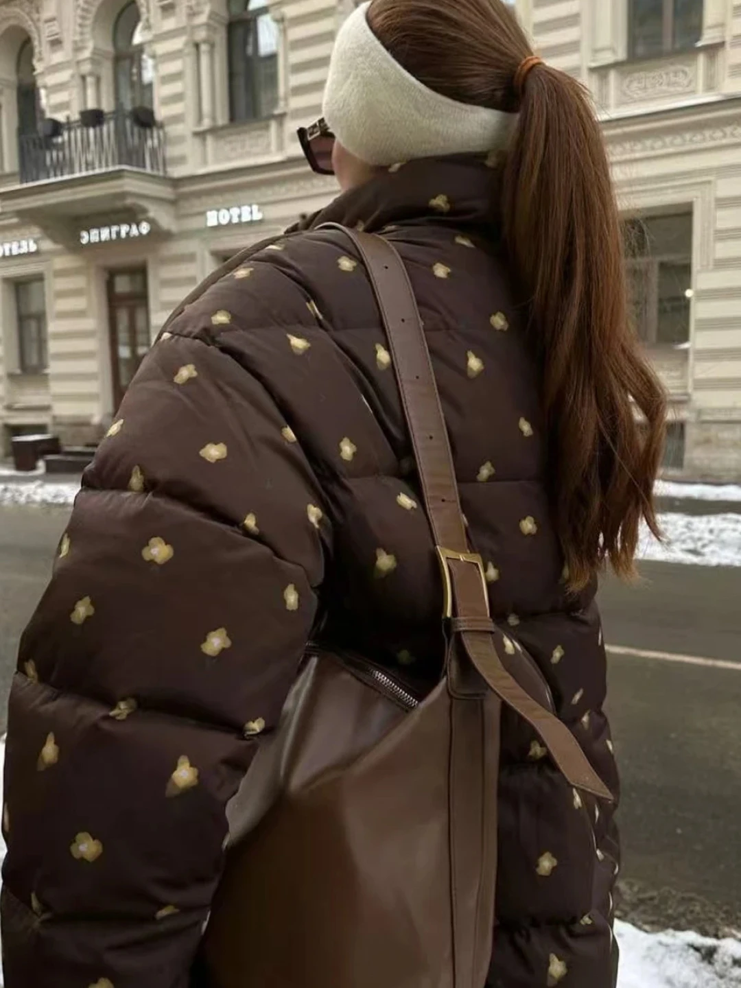 

Ретро-куртка в американском стиле с принтом «Spicy Girl», утепленная, из хлопка, женская зимняя теплая куртка свободного кроя на молнии с длинными рукавами