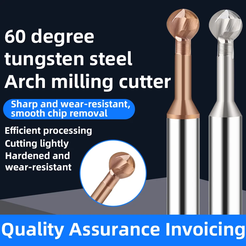 

Tungsten Steel Carbide Lollipop Ball End Mill Ball T-Shaped 2-Flute Arched Arc R Milling Cutter For Aluminum/Steel Endmills Tool