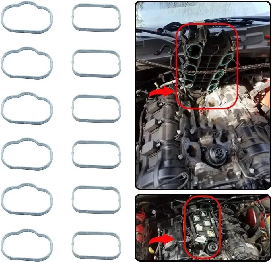 Oil Filter Adapter Intake Manifold Gaskets for Dodge Ram 1500 Journey Chrysler 300 Jeep 2011-2013 3.6L V6 5184294AE 5184294AD