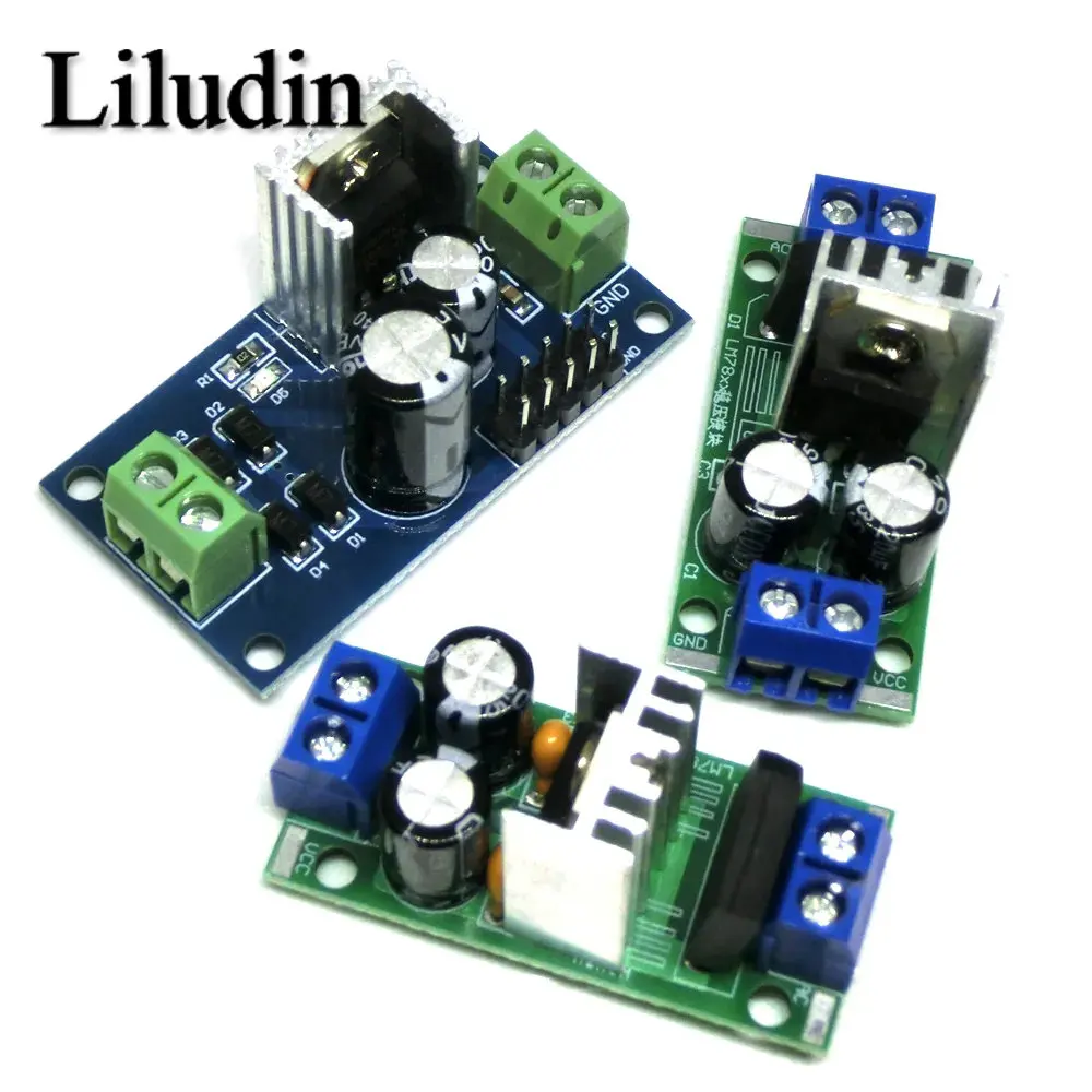 LM7805 LM7806 LM7809 LM7812 DC/AC Three Terminal Voltage Regulator Power Supply Module 5V 6V 9V 12V Output Max 1.2A