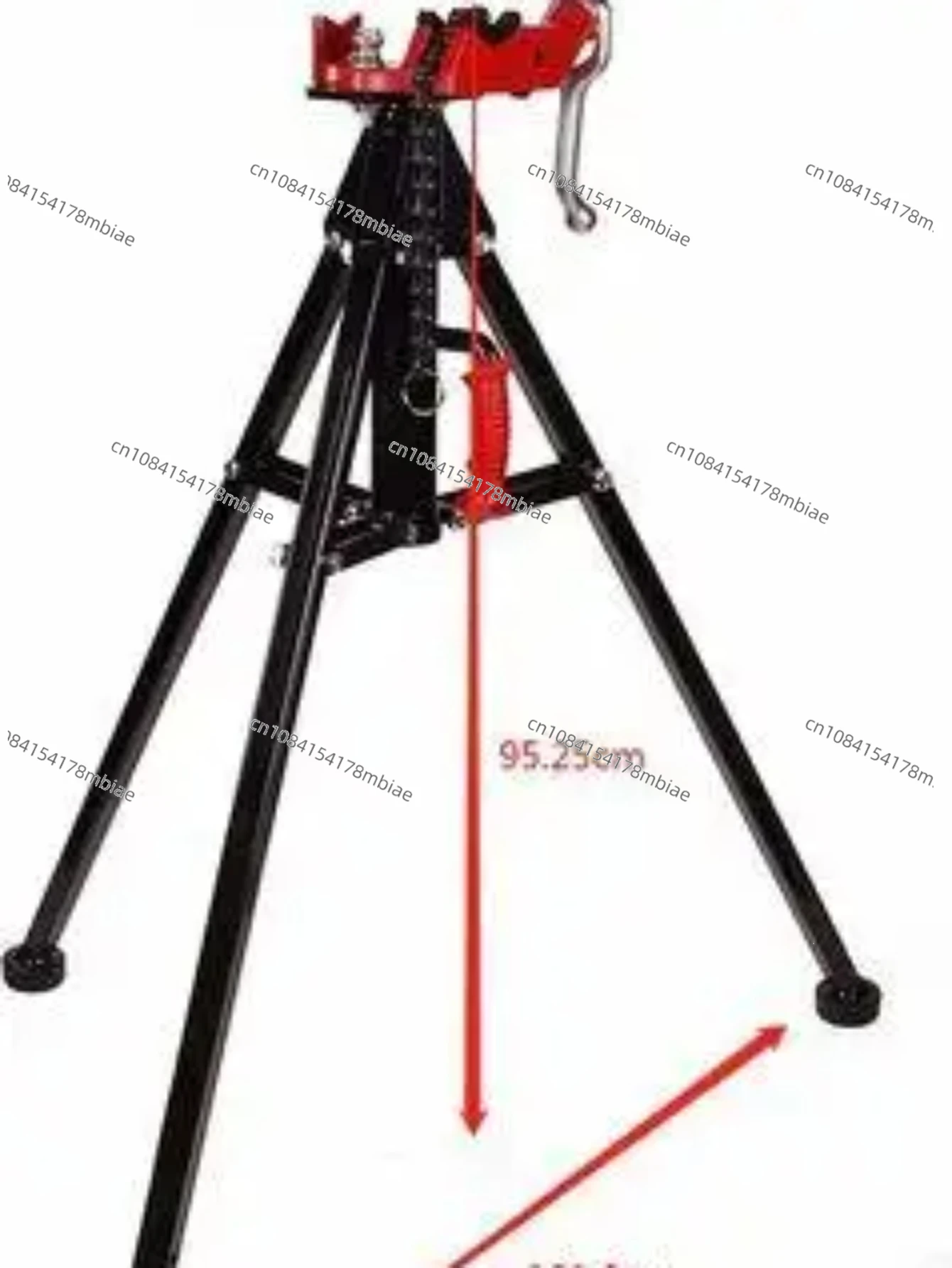 Steel Tripod Pipe Chain Vise 1/8-5in Capacity Foldable Legs Tri-Stand Bench Vice for Fixing Supporting Bending Metal Pipes