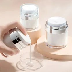 Cream Jar Vacuum Bottle Airless Pump Jar Travel Containers For Lotion Leak Proof Empty Refillable Cosmetic Acrylic Jar Container