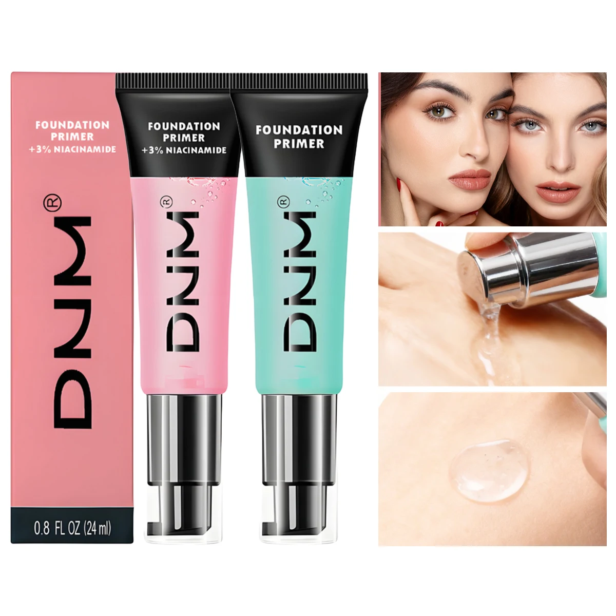 Power Grip Primer Gel éclaircissant acide hyaluronique hydratant longue durée porter visage éclaircir Contour maquillage cosmétique