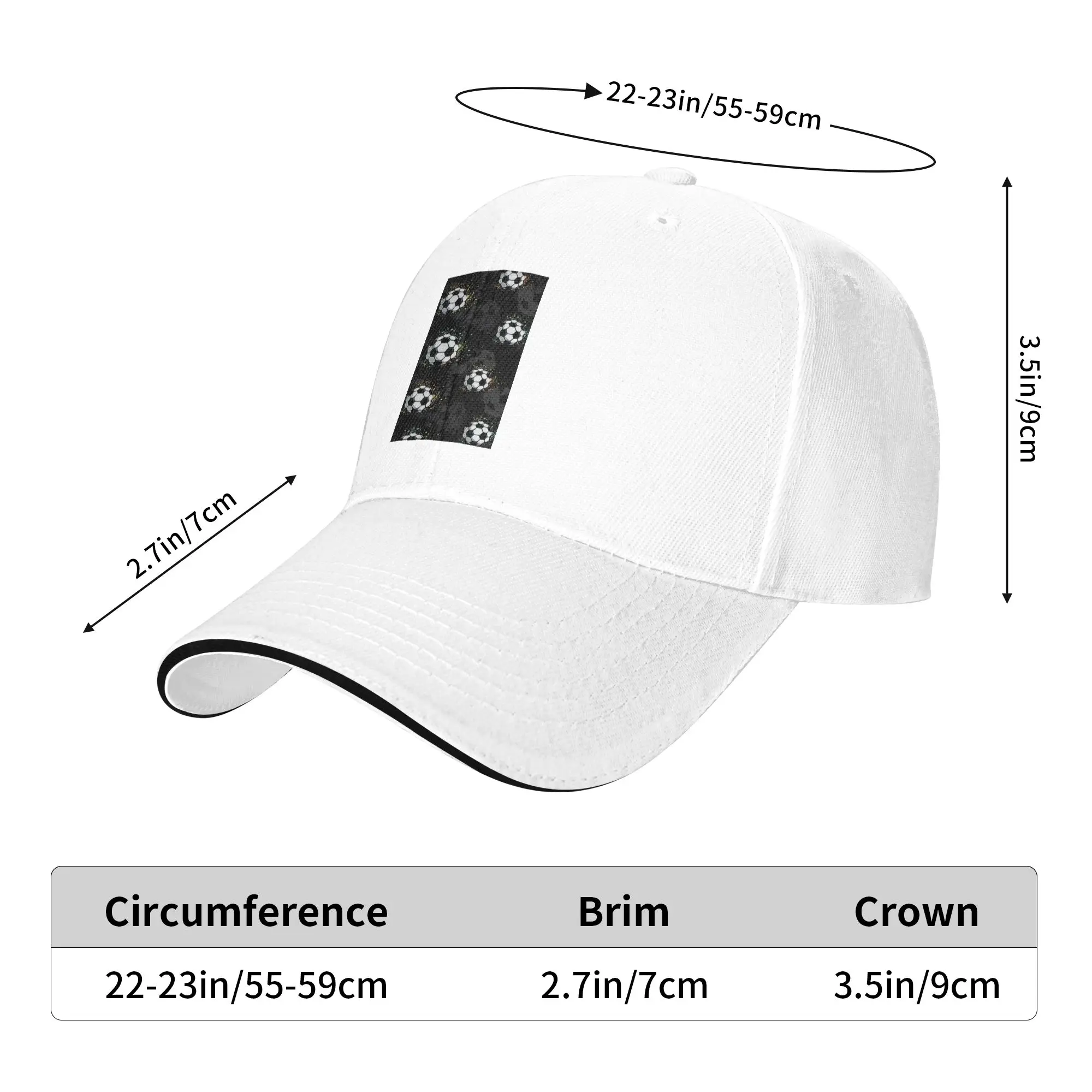 Football Graffiti Pattern Cap Casual Baseball Caps Adjustable Hat Hip Hop Summer Unisex Baseball Hats Customizable