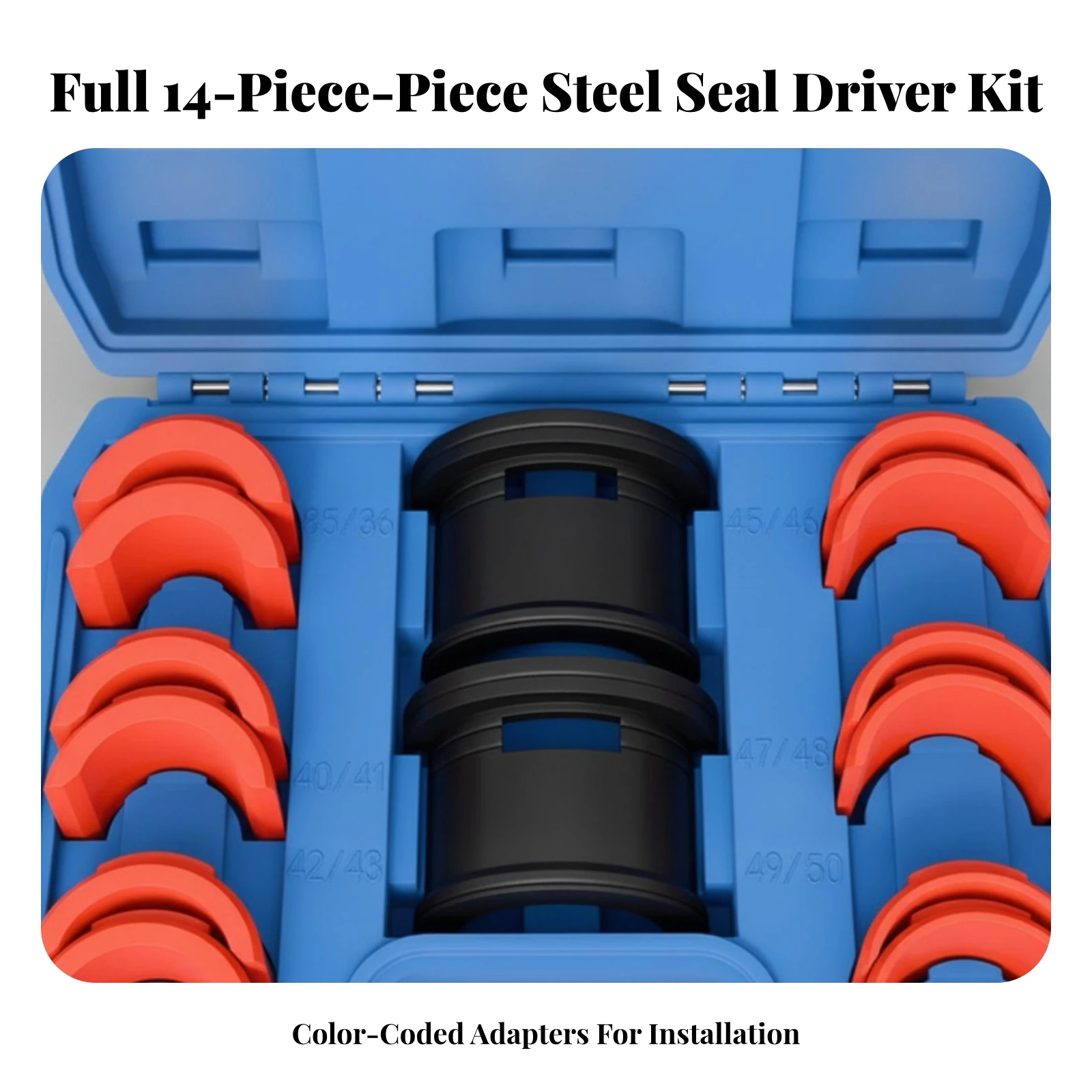 14 Pieces Shock Absorber Oil Seal Installation Tool Accurate Motorcycle Fork Seal Driver Kit Portable Organized