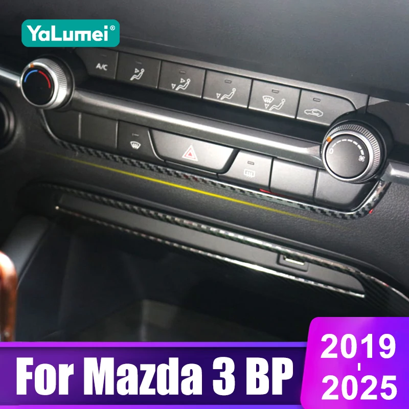 

For Mazda 3 BP 2019 2020 2021 2022 2023 2024 2025 Car Central Control Conditioner Trim Strips Cover Accessories