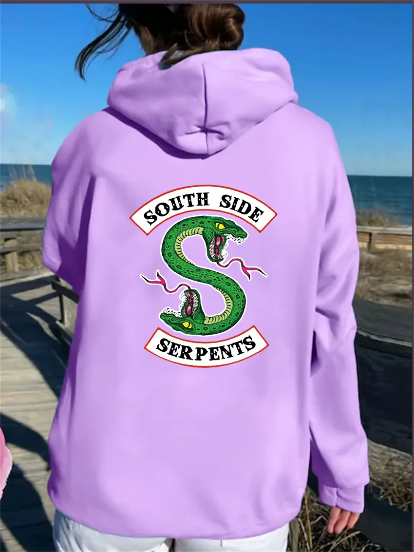 Hip Hop Riverdale South Side Serpents Women Hoodies Fleece Woman Harajuku Pullover Male Y2K Unisex Hoody Clothes Streetwear