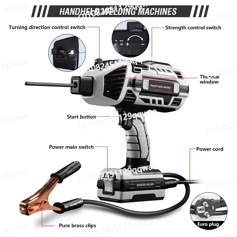 110V handheld welding machine 220V gray household small mini portable inverter welding machine