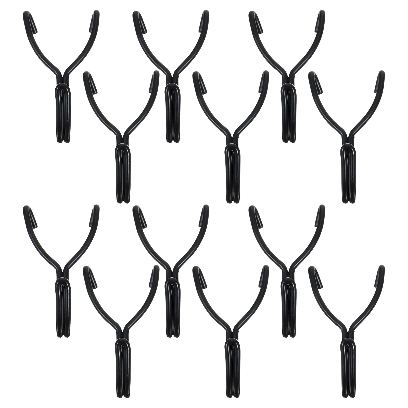 

20pcs Stainless Steel Hooks Black 32 Holes Thick Hole Plate Kitchen Garage Shelving Accessories Heavy Duty Tool