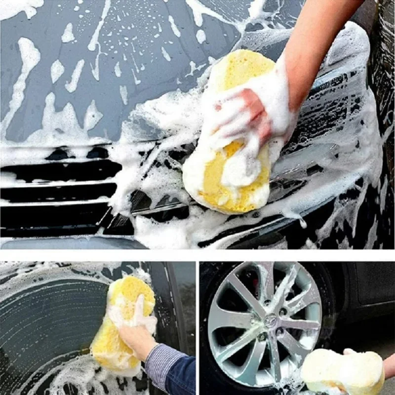 1Pcs Car Wash Sponge Block Car Motorcycle Cleaning Supplies Large Size Sponge Brush Dusting Random Color Car Cleaning Tools