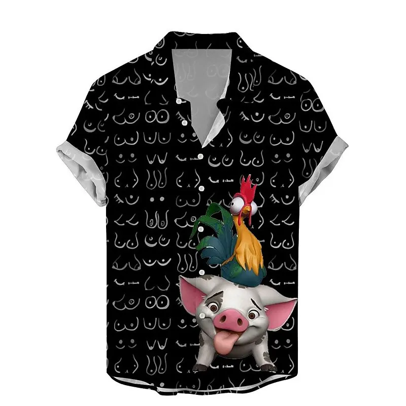 Men's Shirt Skull Pumpkin Ghost Halloween Print Hawaiian Short Sleeve Shirt  Comfort Clothing Fashion Design Men's Open Lapel T