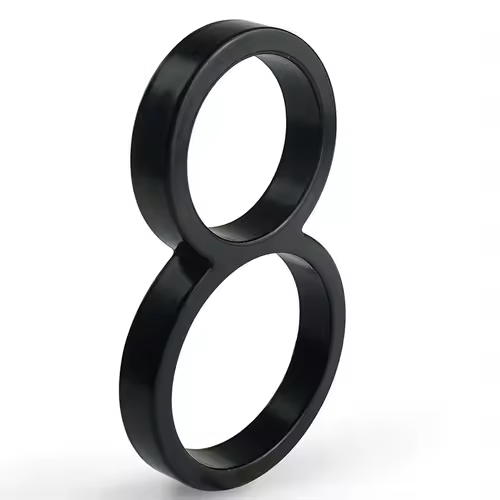 1pc 125mm Floating House Number Outdoor 5 inch Black Zinc Alloy Letter Apartment Door Numbers Mailbox Address Sign #0-9 - Image 13
