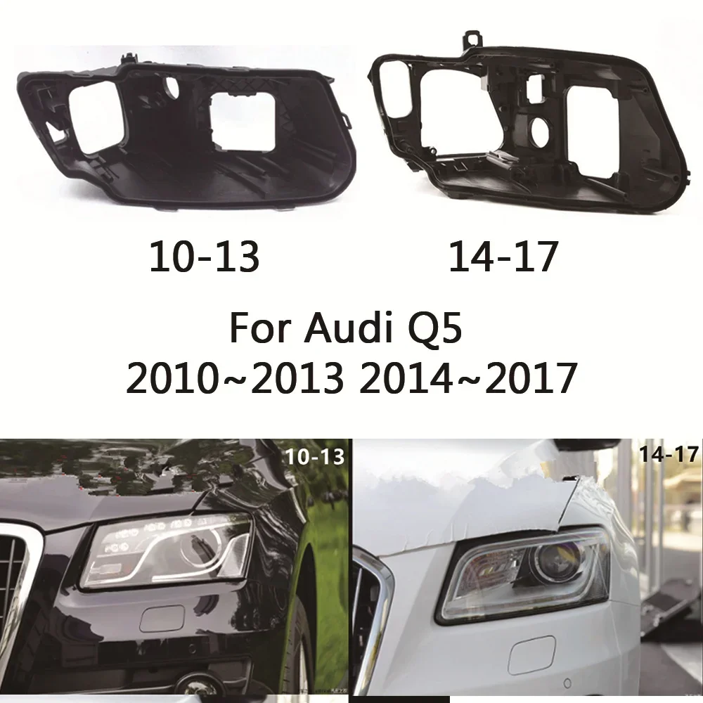

HTTCY Headlight Base Cover For Audi Q5 2010~2013 2014~2017 HeadLight Back Head Lamp Rear Shell Headlight Housing Cap