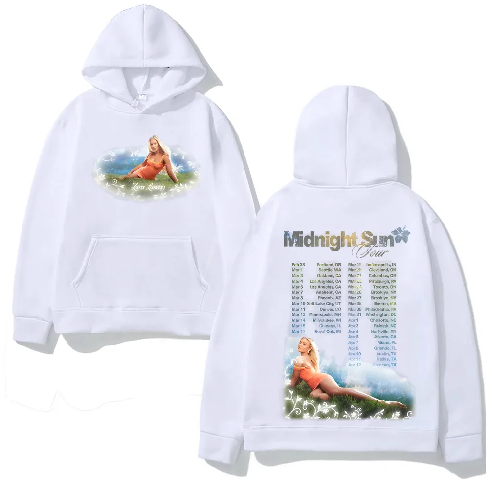 

Толстовка с длинными рукавами Midnight Sun Tour от ZaraLarsson, осенне-зимняя коллекция, высококачественная флисовая толстовка с капюшоном в стиле Харадзюку, удобная толстовка с капюшоном.