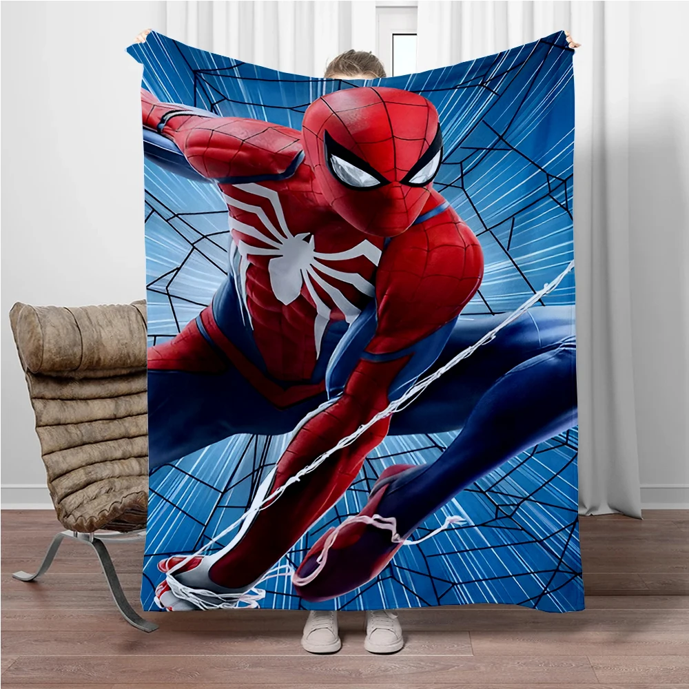 

Disney Spider-Man Avengers Flannel Plush Soft Fluffy Break Nap Blanket Children's Blanket Travel Picnic Blankets for Beds Gifts