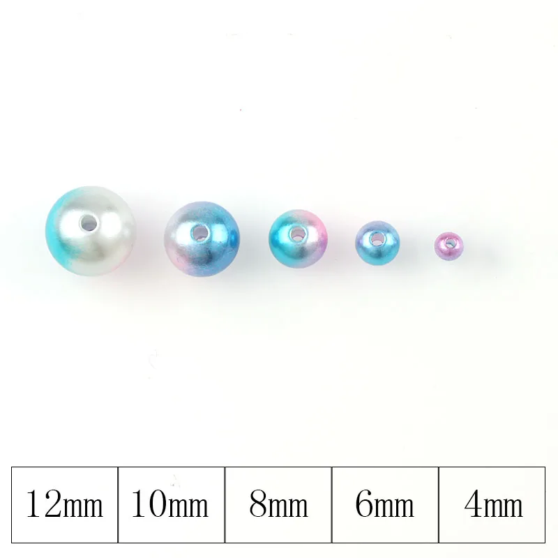 4-12mm ABS Imitation Pearls Round Plastic Spacer Beads With Holes For DIY Crafts Necklace Bracelets Jewelry Making Accessories