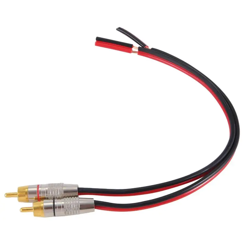 AY14 -Speaker Cables To RCA Plugs Adapter, 2-Channel (1 Foot)
