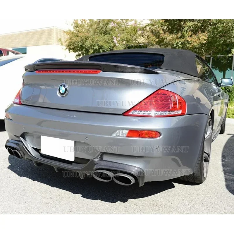 Rear Trunk Spoiler Carbon Fiber Car Boot Duck Spoiler Car Styling Lid Wing for BMW 6 Series E63 E64 M6 2006 - 2010