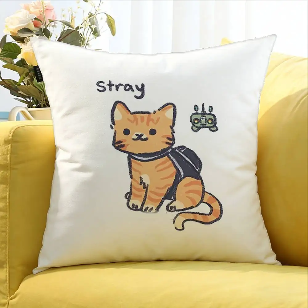 Stray C-Cat Game   Various Sizes Square Pillow Case For Car Home Bedchamber Decor