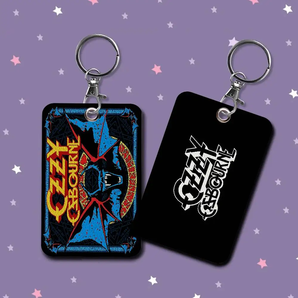 Ozzy Osbourne Logo Badge Holder Keychain For Bank Business Work Card Holder Student Card Protective Case Bus Card
