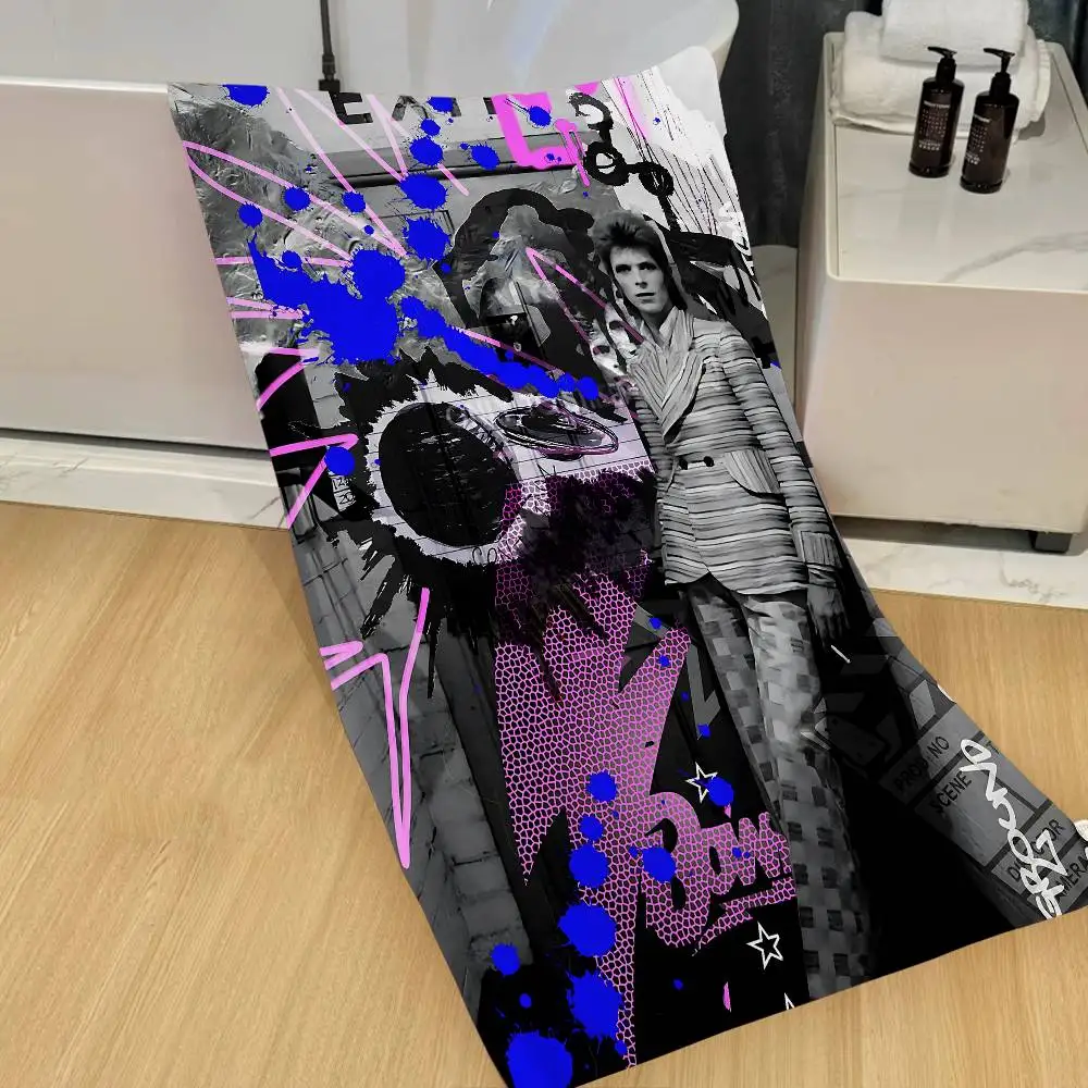 Musician D-David B-BowieS Anime Beach Swimming Towel Soft Absorbent Washcloth Children's Gifts for Kids Travel Camping Gym