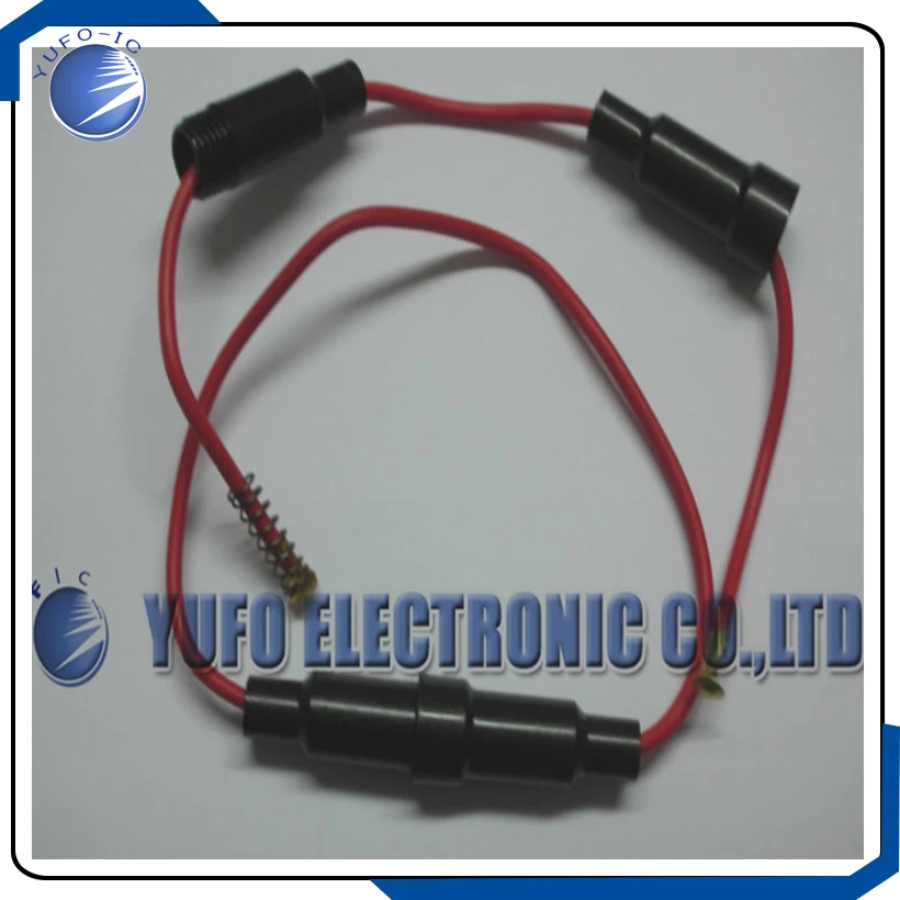 Free Shipping One Lot 5PCS 6*30mm AGC Fuse Holder In-line screw type with wire 6x30mm