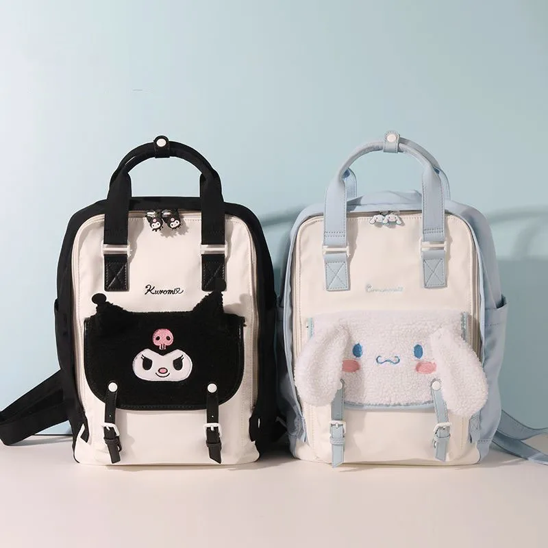 

Милый школьный ранец Sanrio Cinnamoroll Kuromi, аксессуары для девушек, вместительный рюкзак на плечо с аниме, подарок на Рождество