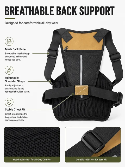 Tactical Chest Bag for Men EDC Anti-Theft Waterproof Chest Pack Sling Bag Cycling Running Outdoor Vest Crossbody Bag 5 Tactical Chest Bag for Men EDC Anti-Theft Waterproof Chest Pack Sling Bag Cycling Running Outdoor Vest Crossbody Bag – view 5