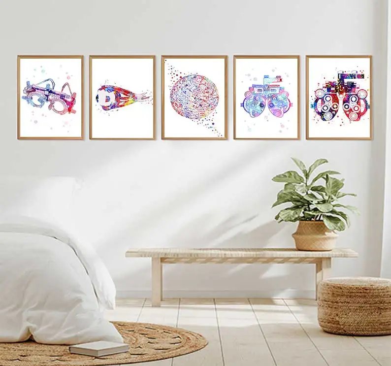 Trial Frame Optometrical Tools Art Optical Poster Prints Optometry Instrument Painting Eye Clinic Optician Doctor Office Decor