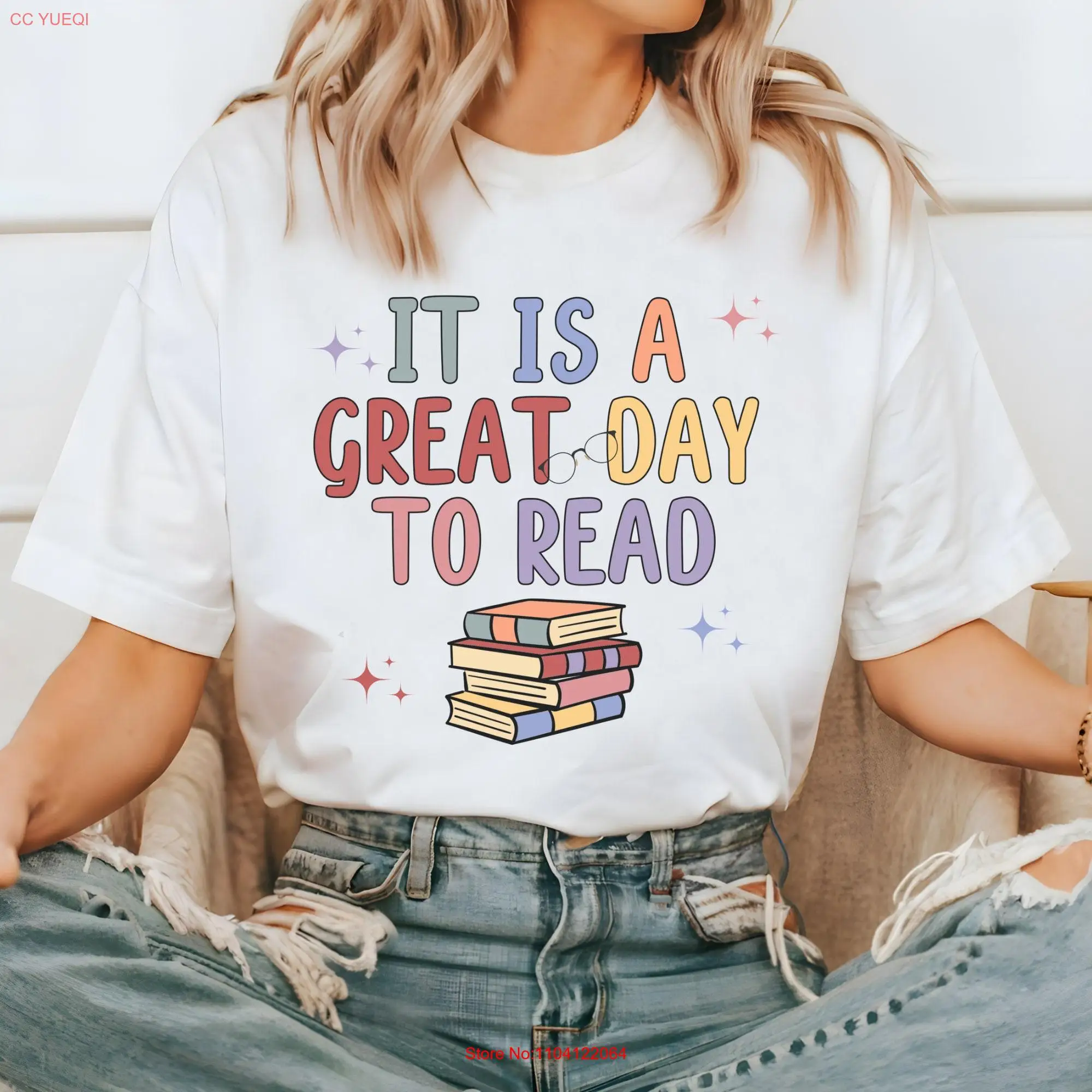 

Футболка «Великий день читает» для чтения книг учителя библиотекарю Elementary Lover с длинными или короткими рукавами