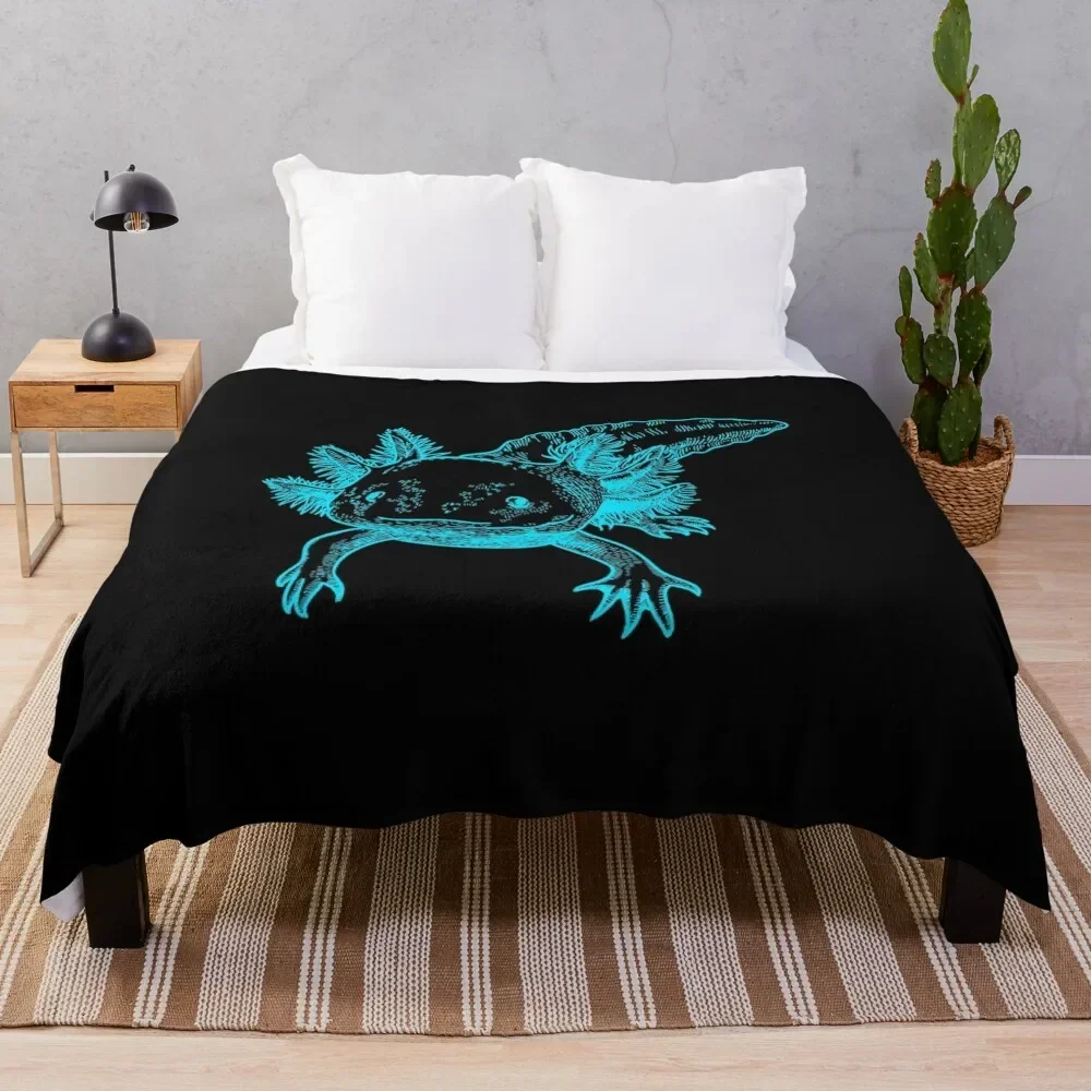 Axolotl Throw Blanket Blankets For Bed Luxury Throw Blanket