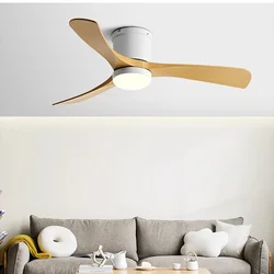 56inch Low Floor Ceiling fan Light LED Ceiling Fan With Light And Control The bedroom Household With fan chandelier 110V 220V